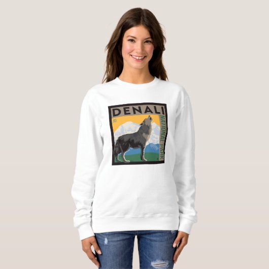 Denali National Park | Howling Wolf Sweatshirt (Vorne ganz)