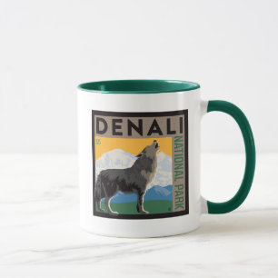 Denali National Park Howling Wolf Tasse