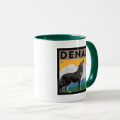 Denali National Park | Howling Wolf Tasse (VorderseiteRechts)