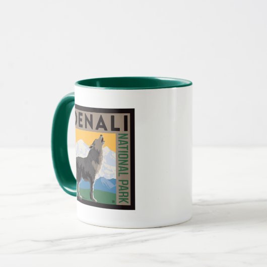 Denali National Park | Howling Wolf Tasse (Vorderseite Links)