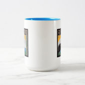 Denali National Park | Howling Wolf Zweifarbige Tasse (Mittel)