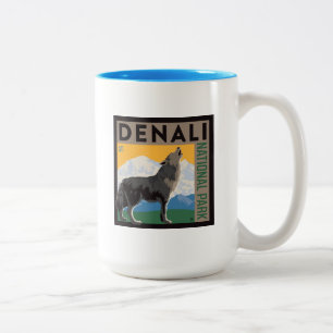 Denali National Park   Howling Wolf Zweifarbige Tasse
