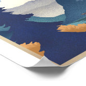Denali National Park Litho Kunstposter Poster (Ecke)