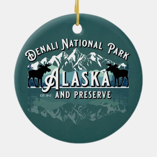 DENALI NATIONAL PARK & PRESERVE PSAKE URLAUB KERAMIK ORNAMENT (Hinten)