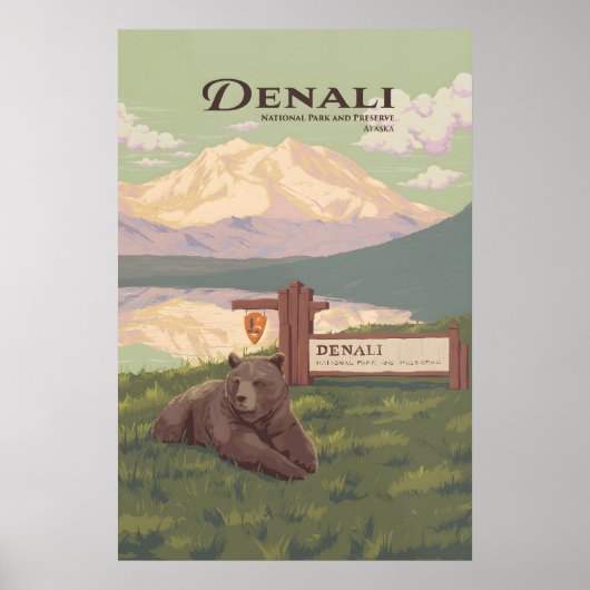 Denali National Park Reiseplakat Poster (Vorne)
