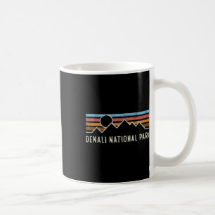 Denali National Park Retro Berg Linien Camping Kaffeetasse