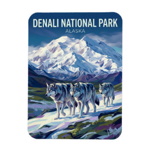 Denali National Park und Preserve Alaska Magnet