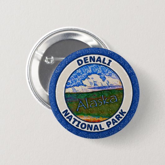 Denali Nationalpark, Alaska Button (Vorne & Hinten)
