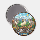 Denali-Nationalpark Alaska Magnet (Vorderseite/Rückseite)