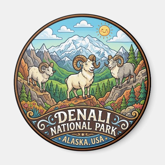 Denali-Nationalpark Alaska Magnet (Vorne)