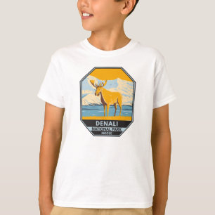 Denali Nationalpark Alaska Moose Vintag T-Shirt