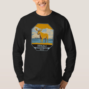 Denali Nationalpark Alaska Moose Vintag T-Shirt