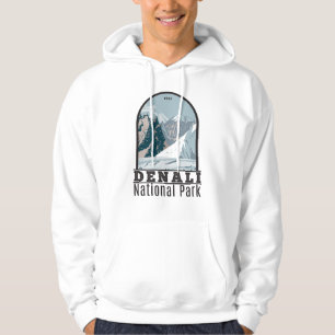 Denali-Nationalpark Alaska Mount Hunter Vintage Hoodie