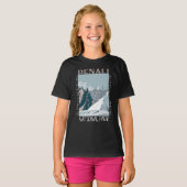 Denali Nationalpark Alaska Mount Huntington Retro T-Shirt (Vorne ganz)