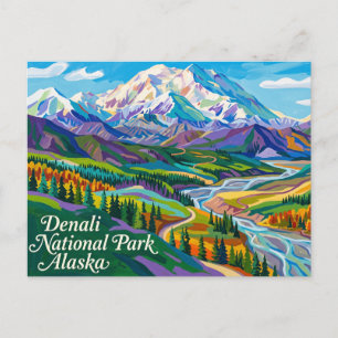 Denali-Nationalpark Alaska Postkarte