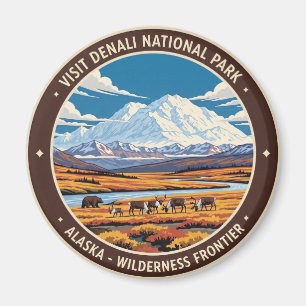 Denali Nationalpark Alaska Reise Magnet