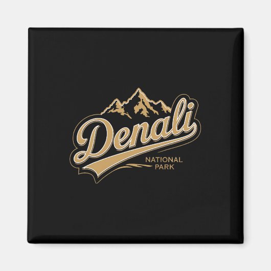 Denali Nationalpark Alaska Souvenir Bergcamp Magnet (Vorne)