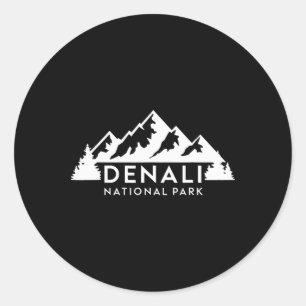 Denali Nationalpark Alaska Souvenir Bergcamp Runder Aufkleber
