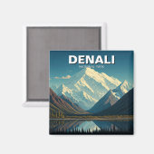 Denali Nationalpark Alaska Travel Magnet (Vorderseite/Rückseite)