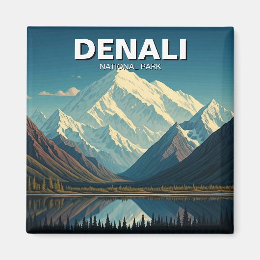 Denali Nationalpark Alaska Travel Magnet (Vorne)