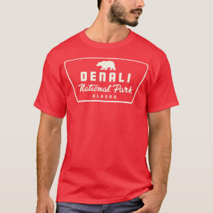 Denali Nationalpark Bear Abzeichen Tan T-Shirt