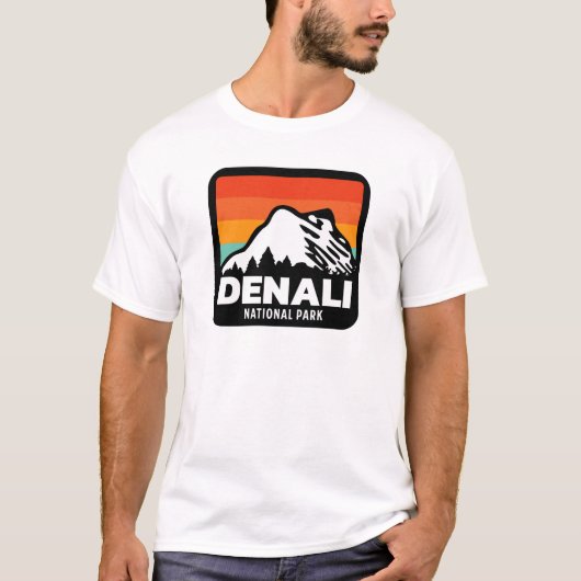 Denali Nationalpark Cool Retro Vintages Geschenk T-Shirt (Vorderseite)