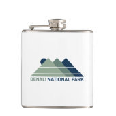 Denali Nationalpark Mountain Sun Flachmann (Vorderseite)