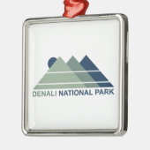 Denali Nationalpark Mountain Sun Ornament Aus Metall (Links)