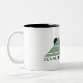 Denali Nationalpark Mountain Sun Zweifarbige Tasse (Links)