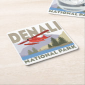 Denali Nationalpark Rechteckiger Pappuntersetzer (angewinkelt)