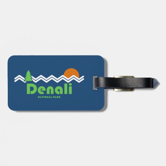 Denali Nationalpark Retro Gepäckanhänger (Rückseite horizontal)