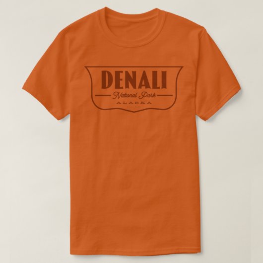 Denali Nationalpark Shield Brown T-Shirt (Design vorne)