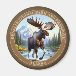 Denali-Nationalpark und Preserve Alaska Magnet