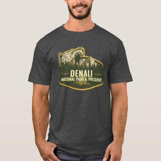 Denali Nationalpark und Preserve Alaska Retro Schl T-Shirt