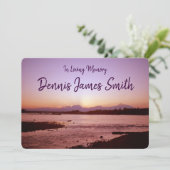 Denali Sunset Celebration of Life Einladung (Stehend Vorderseite)