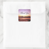 Denali Sunset Foto Vielen Dank Quadratischer Aufkleber (Tasche)