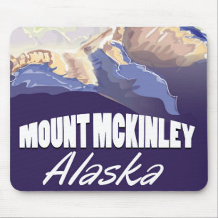 Denali Vintage-Reiseposter Mousepad