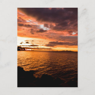 Denaru Island Sunset, Fiji Postkarte