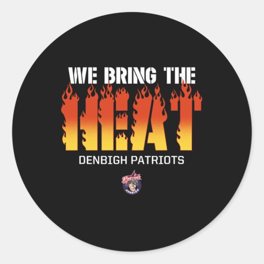 Denbigh Patriots Logo bringen wir die Hitze Runder Aufkleber (Vorderseite)