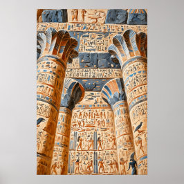 Dendera Temple, antikes Ägypten Poster
