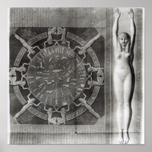 Dendera Zodiac, 1802 graviert Poster