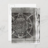 Dendera Zodiac, 1802 graviert Postkarte (Vorne/Hinten)