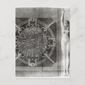 Dendera Zodiac, 1802 graviert Postkarte (Vorderseite)