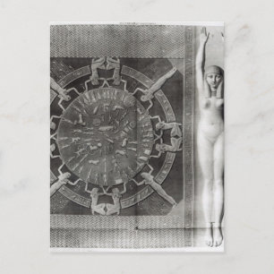 Dendera Zodiac, 1802 graviert Postkarte