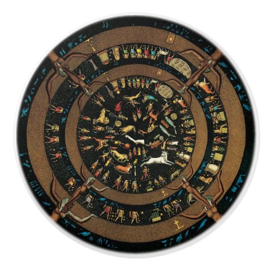 Dendera Zodiac Ägyptens Hathor-Keramik Pull Keramikknauf (Vorderseite)