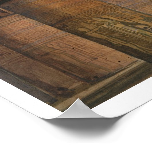 Denderah-Tempel, Oberägypten (mit Papier) Poster (Ecke)