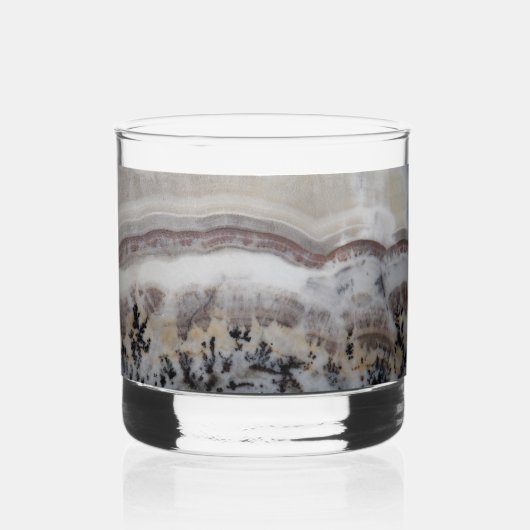 Dendritic Agate Stone Pattern Whiskyglas (Vorderseite)