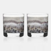 Dendritic Agate Stone Pattern Whiskyglas (Vorderseite)