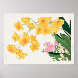 Dendrobium, China aster von Tanigami Konan Poster