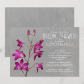 Dendrobium Orchid Bridal Dusche Einladungen (Vorne/Hinten)